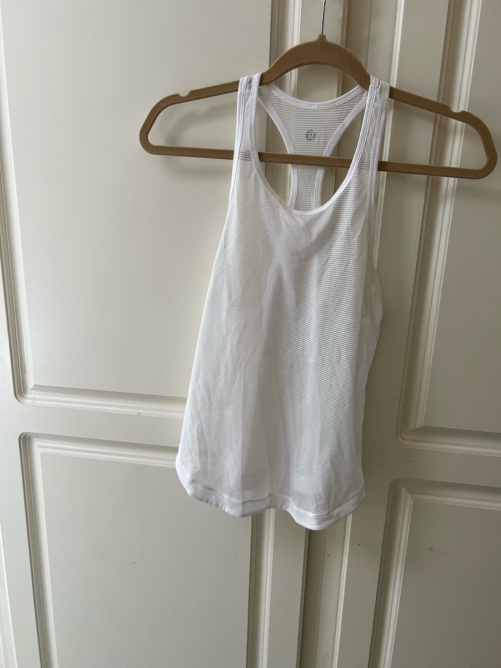 lululemon athletica White Mesh Racerback Tank